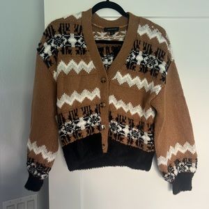 Fair Isle Boyfriend Cardigan Ann Taylor